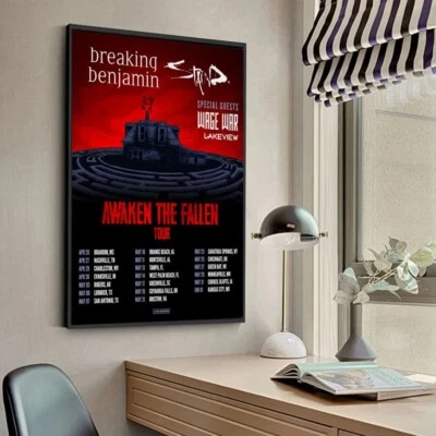 Breaking Benjamin Awaken The Fallen Tour 2025 Poster