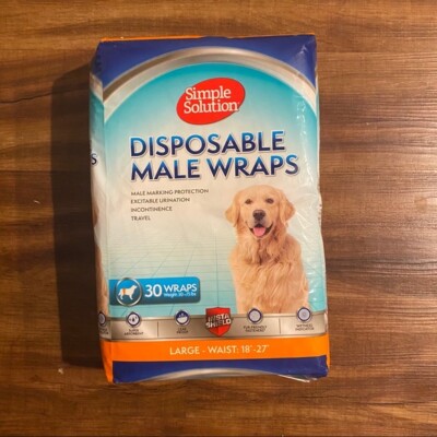Simple Solution Large Disposable Male Dog Wraps Diapers