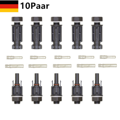 10/5x Solarstecker Steckverbinder Stecker Buchse Kupplung Stromverteiler für MC4