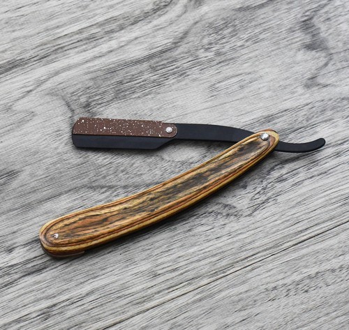 Barber Cut Throat Straight Razor Beard Shaving Knife Stainless STEEL, with Blade - Picture 8 of 39