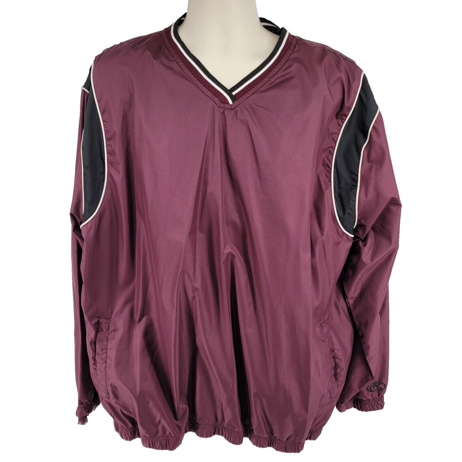 Rawlings Windbreaker Pullover Baseball Jacket Siz… - image 1