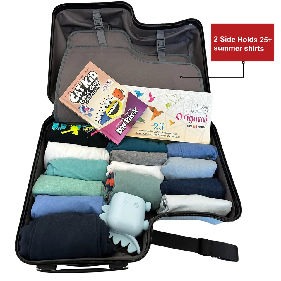 20/24" Spinner Luggage Kids Ride-On Roll Suitcase Luggage Bags Wheeled Trolley N - Image 4 of 4