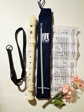 West Music Soprano Recorder  Case, Cleaning Rod Neck Strap Fingering Chart NEW