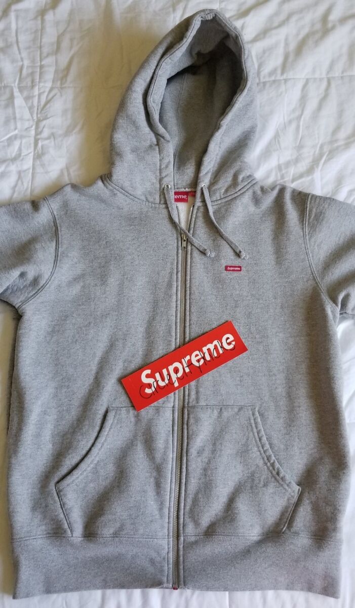 Supreme Small Box Logo Zip Up Hooded Sweatshirt - Size M Medium