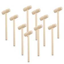 10Pcs Wooden Crab Mallets Seafood Shellfish Hammers Dessert Making Mallet for...