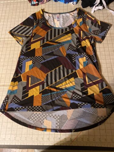 LuLaRoe Mujer Multicolor Talla Mediana Formas Manga Corta