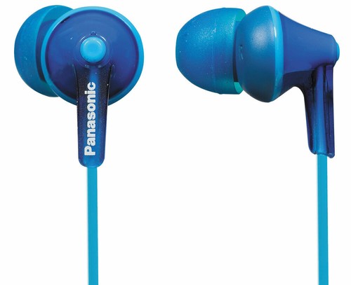 Panasonic RP-HJE125-A ErgoFit In-Ear Earbud Headphones- Blue - Afbeelding 1 van 2