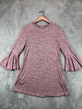 Womens Dresses Large Mini Red Stripe Bell Long Sleeve Pockets Speechless Ladies