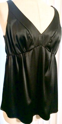 cream satin tank top