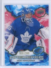 2021-22 UD Ice Veini Vehvilainen 166 Premieres Red Rookie 030/399 Maple Leafs