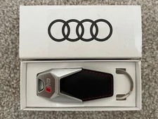 NIB ~ Audi Leather Keyring RS 3181900701 Pendant Cowhide
