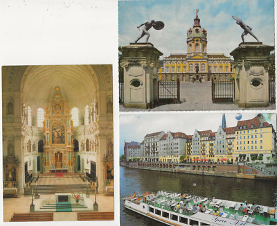83/483 AK BERLIN CHARLOTTENBURGER SCHLOß + SPREE-ATHEN + MÜNCHEN ST. MICHAELS