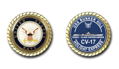 USS Bunker Hill CV-17 Challenge Coin US Navy Officially Licensed