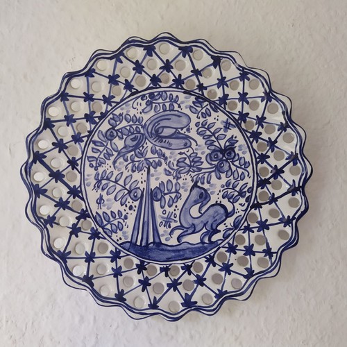 Wandteller aus Portugal Handarbeit Nummer 143 Durchmesser 20 cm