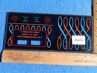 Wurlitzer 3700 3710 3760 Pre Set Button Insert Window # 140836 | eBay