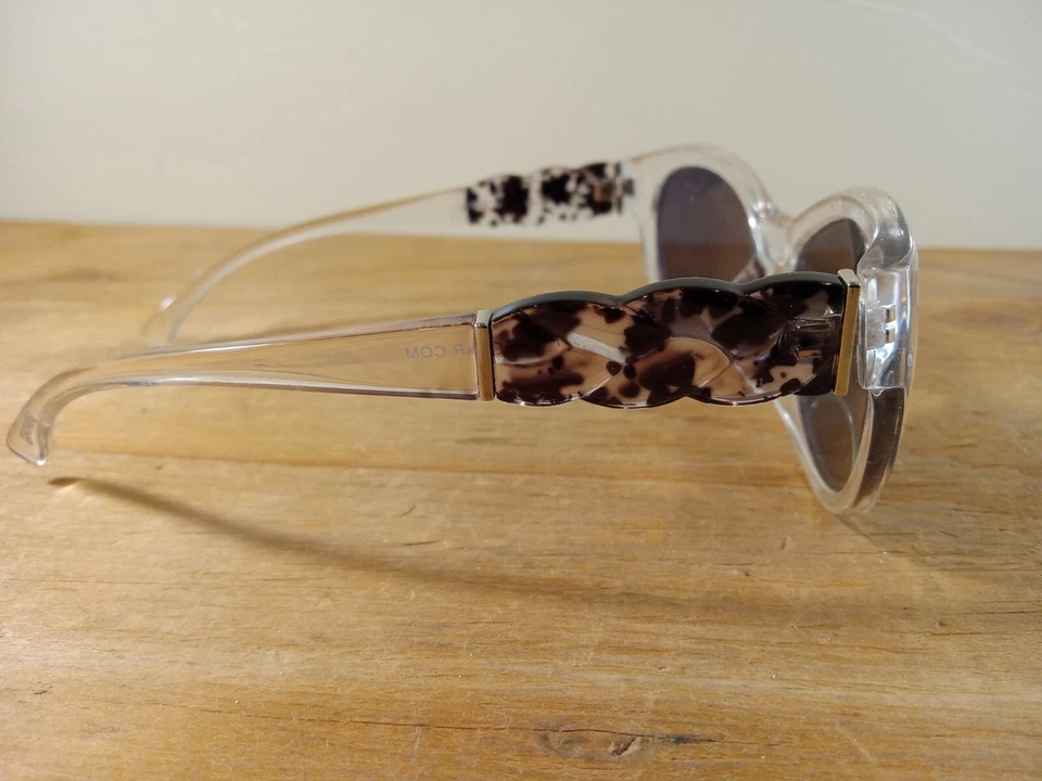 Женские солнцезащитные очки Pugs прозрачные черно-белые пятна - Изображение 4 из 4