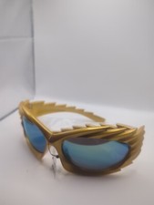 Futuristic Punk Spike Oversized Y2K Sunglasses With Green Lense