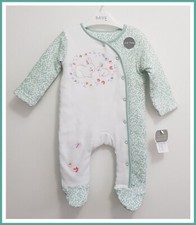 Nutmeg Baby Girls Floral Winter Padded Babygrow 2 Tog Sleepsuit 0-3m NEW