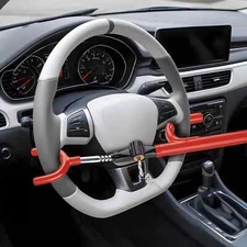 Steering Wheel Lock The Club Twin Hooks Anti Theft Universal Car Truck Van SUV