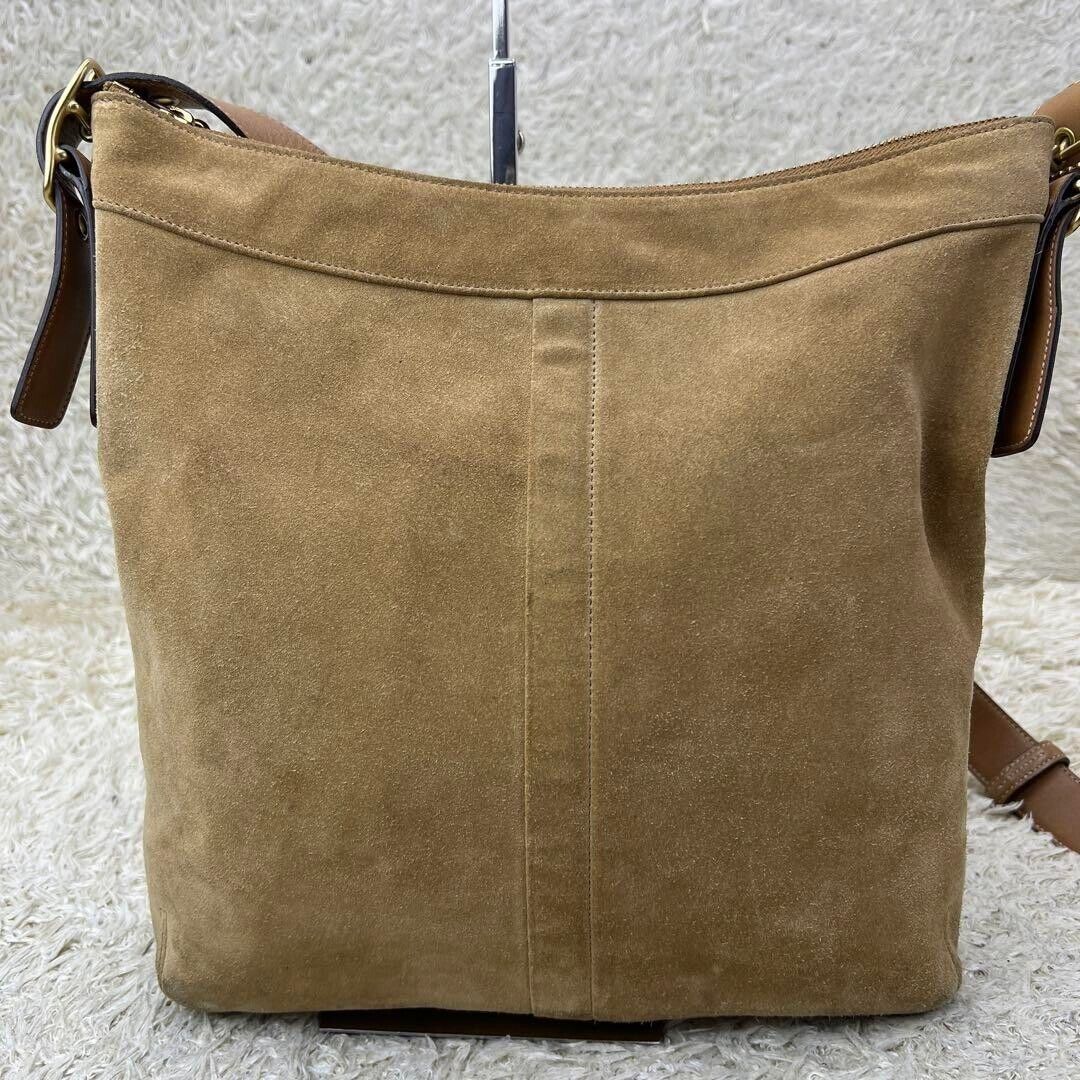 Vintage Old Coach Suede Leather Shoulder Bag Crossbody Brown From Japan Vintage Old Coach Suede Leather Shoulder Bag Crossbody Brown From Japan