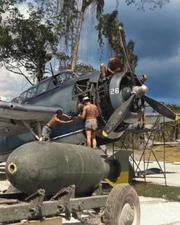 COLOR WW2 WWII Photo US Navy Grumman TBF Avenger Bougainville World War Two 5809