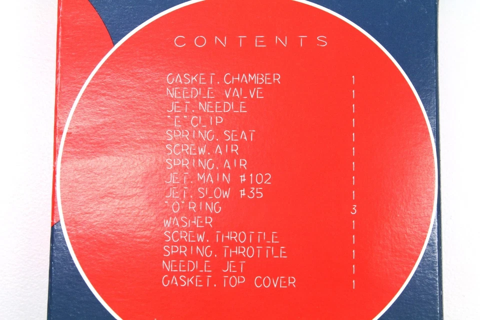 Kit Reconstrucción Carburador XL185 S 79-82 Juego Reparación Carburador Honda #X104 Foto 2 de 2