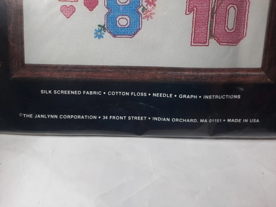 Janlynn Charmin Kit Punto de Cruz Estampado Uno a Diez 44-7 Número Muestreador 12x16 Foto 4 de 4