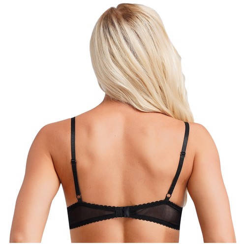 #S Women 1/4 Cup Lace Bra Tops Underwire Bras Bandeau Lingerie Underwear Club - Picture 6 of 12