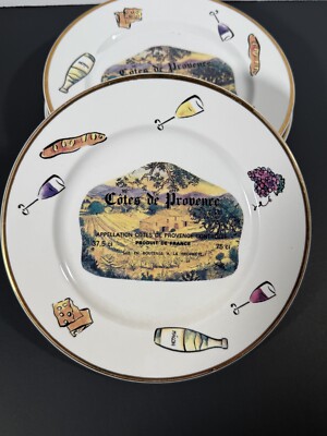 Set Of 4 Rebecca , Cotes De Provence Cheese Plates , Made In Italy