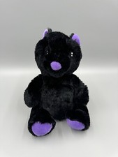 Black Cat Or Mouse W/ Purple Nose Stitched Eyes 10  Sitting Plush No Tag