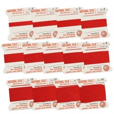 RED Griffin Silk Bead Cord Thread make Silk Tassels, Pearl Knotting Cord