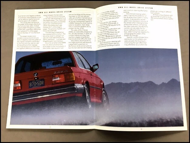 1987 1988 BMW 325iX 20-page Original Car Sales Brochure Catalog Foto 4 de 4