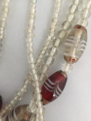 Lustre en perles de cristal, années 1950
