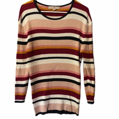 Ann Taylor LOFT striped ribbed sweater NWT XXL