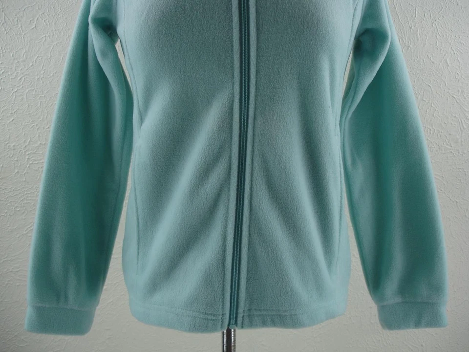 Jaqueta de lã nova com etiquetas meninas jovens L Columbia Benton Springs gêiser turquesa com zíper - Imagem 4 de 4