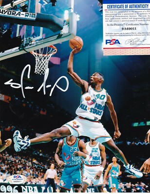 SHAWN KEMP SEATTLE SUPER SONICS ALL STAR PSA AUTHENTICATED ACTION