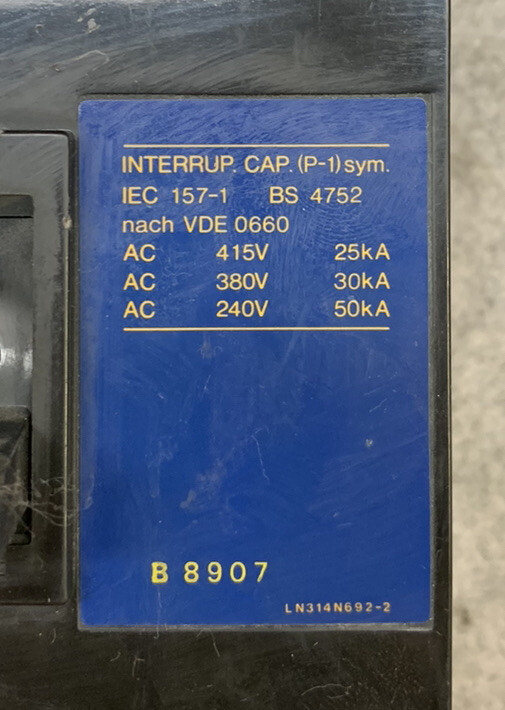 Interruttore Automatico Mitsubishi NF250-SS 175-225 Amp (Usato, Spedizione Gratuita)