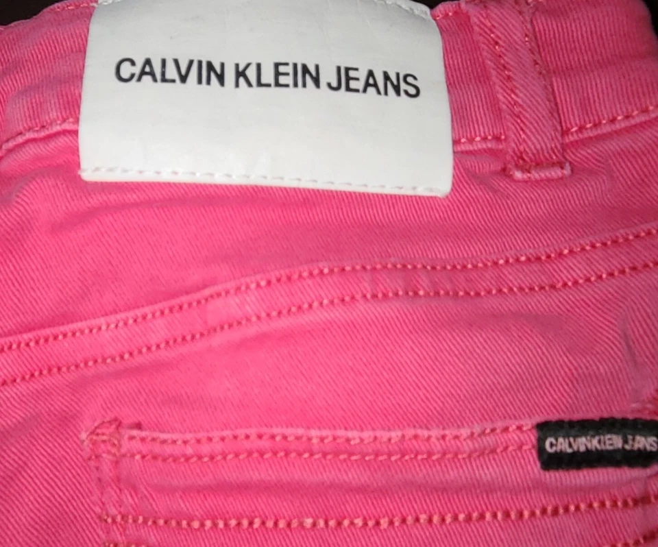 Calvin Klein Shorts Womens 14 Pink Bermuda Cotton Regular Fit Button Fly - Image 4 of 4
