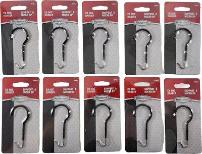 10 Lot RoadPro RPHH-2 CB Radio Metal Buddy Hook/Steel Microphone Holder Hangers
