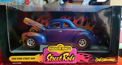 1/18 ERTL AMERICAN MUSCLE STREET RODS 1940 FORD STREET ROD BLUE 