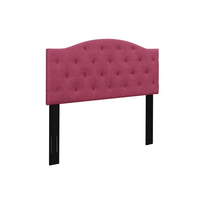 Cabecero de tapicería con botones de tamaño gemelo Foto 3 de 4