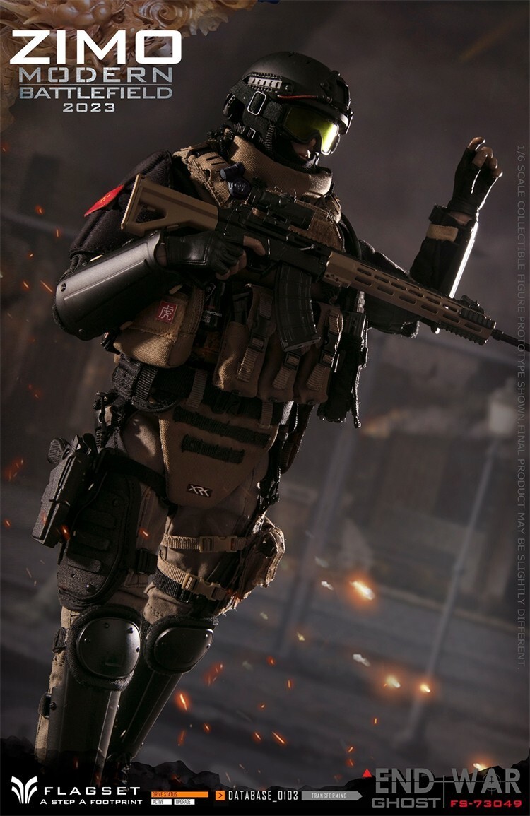 ミリタリー 1/6Modern Battlrfield End War Ghost Zimo FLAGSET 1/6 FS-73049 Modern Battlefield End War Ghost Zimo Action