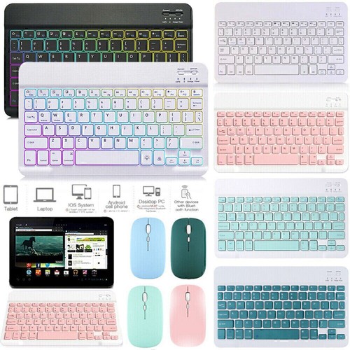 Wireless Bluetooth Keyboard Mouse For Samsung Galaxy Tab S9 S8 S7 S6 Lite A8 A9+ - Picture 7 of 110