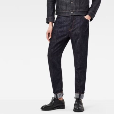 G-Star Herren Hose Lanc 3D Tapered Raw Denim 5-Pocket Jeans DunkelBlau 28W/32L