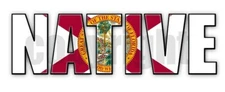 Florida Native Flag Stickers Florida Flag Decals Florida Flag Stickers 