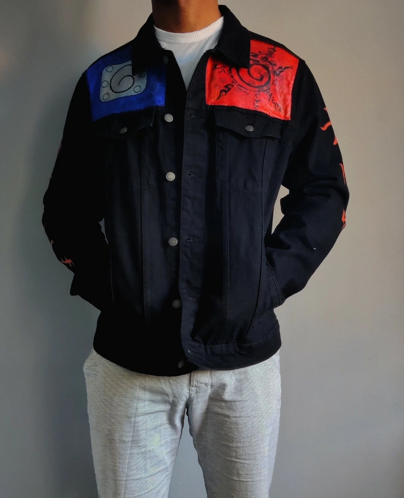 Custom Denim Jacket Man size L