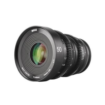 MEIKE 50mm T2.2 MF Manual Focus Cinema Lens for Sony Canon Fuji M43 Mount Camera