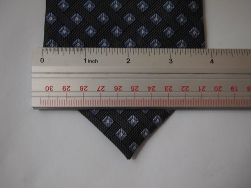 Nautica Herren Krawatte Krawatte Grau Blau Geometrisch 59" Karriere - Bild 4 von 4