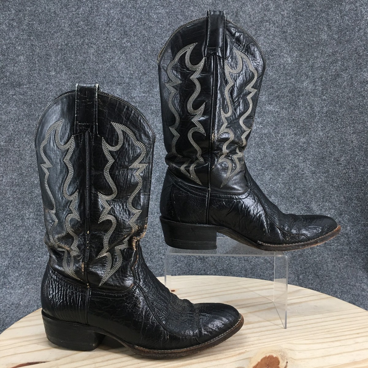 Unbranded Mens Size 8 D Black Leather Western Cowboy Boots IMG_1501_1800x1800.jpg?v=  main image 3