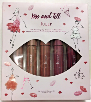 Julep Kiss & Tell 5 Piece Lip Crayons Hydrating sunflower butter & Vitamin E NIB